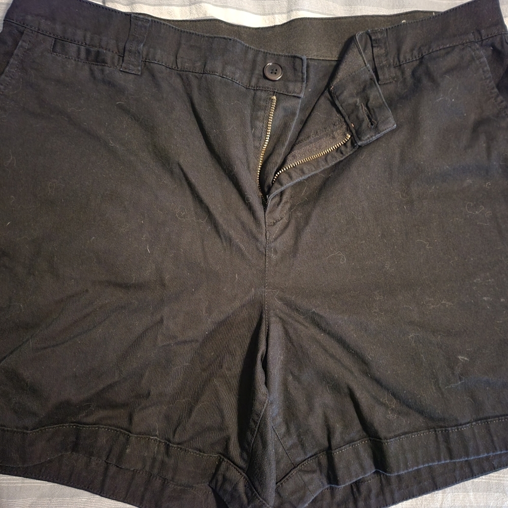 Lane Bryant black trouser shorts size 18